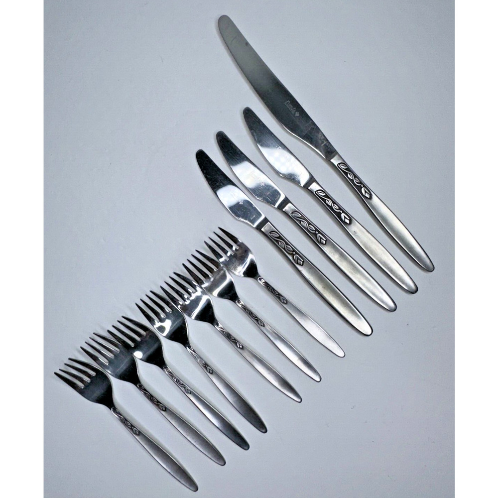 Vintage Amefa Holland Tulip Time Stainless Flatware 11 Pc Knife Fork Replacement